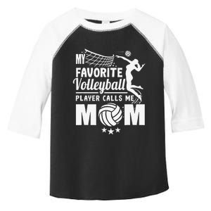 My Favorite Volleyball Player Calls Me Mom Mother's Day Toddler Fine Jersey T-Shirt