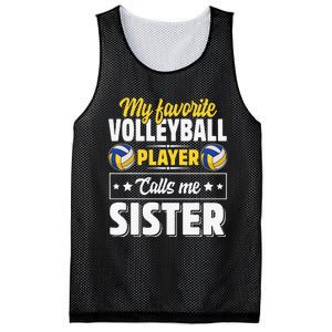 My Favorite Volleyball Player Calls Me Sister Mother's Day Mesh Reversible Basketball Jersey Tank