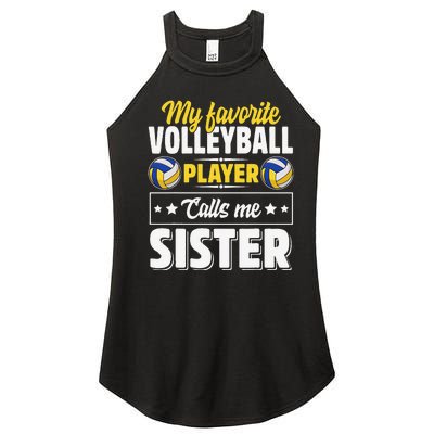 My Favorite Volleyball Player Calls Me Sister Mother's Day Women’s Perfect Tri Rocker Tank