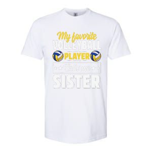 My Favorite Volleyball Player Calls Me Sister Mother's Day Softstyle CVC T-Shirt