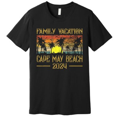 Matching Family Vacation 2024 New Jersey Cape May Beach Premium T-Shirt