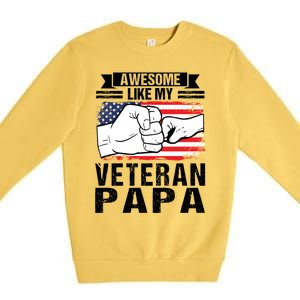 My Favorite Veteran Papa Gave Me This Grandfather Gift Premium Crewneck Sweatshirt