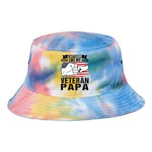 My Favorite Veteran Papa Gave Me This Grandfather Gift Tie Dye Newport Bucket Hat