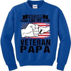 My Favorite Veteran Papa Gave Me This Grandfather Gift Kids Sweatshirt