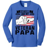 My Favorite Veteran Papa Gave Me This Grandfather Gift Kids Long Sleeve Shirt