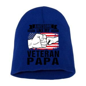 My Favorite Veteran Papa Gave Me This Grandfather Gift Short Acrylic Beanie