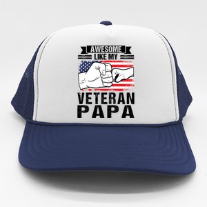 My Favorite Veteran Papa Gave Me This Grandfather Gift Trucker Hat