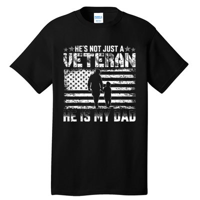 Military Family Veteran Support My Dad Us Veteran Patriotic Tall T-Shirt