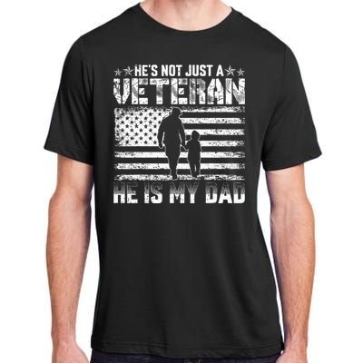 Military Family Veteran Support My Dad Us Veteran Patriotic Adult ChromaSoft Performance T-Shirt