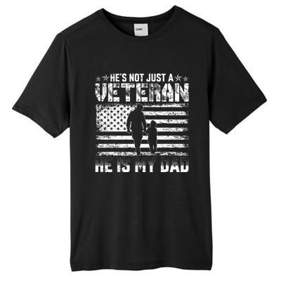 Military Family Veteran Support My Dad Us Veteran Patriotic Tall Fusion ChromaSoft Performance T-Shirt