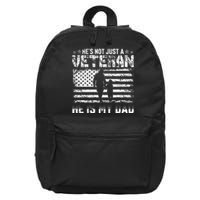 Military Family Veteran Support My Dad Us Veteran Patriotic 16 in Basic Backpack