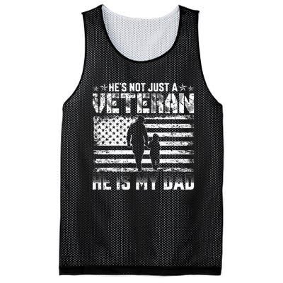 Military Family Veteran Support My Dad Us Veteran Patriotic Mesh Reversible Basketball Jersey Tank