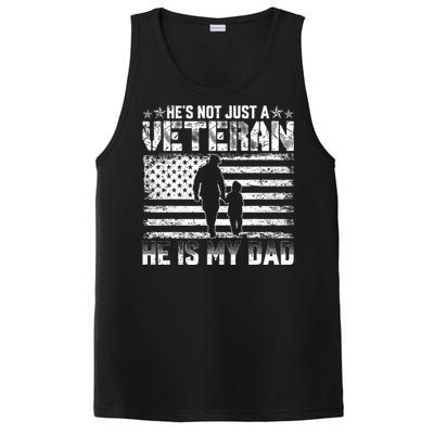 Military Family Veteran Support My Dad Us Veteran Patriotic PosiCharge Competitor Tank