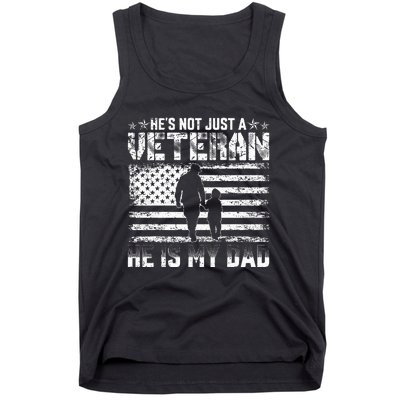 Military Family Veteran Support My Dad Us Veteran Patriotic Tank Top