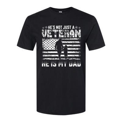 Military Family Veteran Support My Dad Us Veteran Patriotic Softstyle CVC T-Shirt