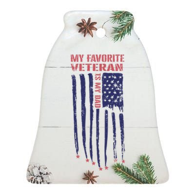 My Favorite Veteran Veterans Day T Ceramic Bell Ornament