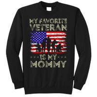 My Favorite Veteran Is My Mommy American Flag Veterans Day Sweatshirt