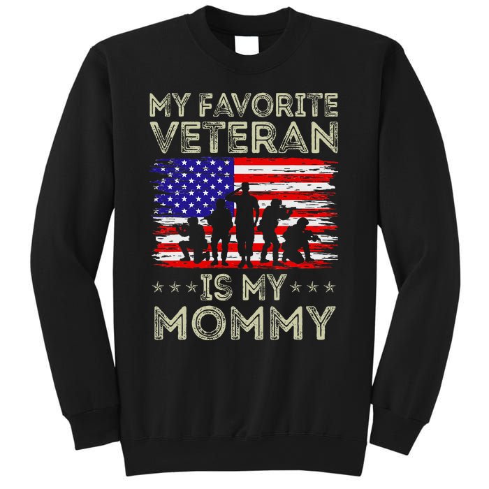 My Favorite Veteran Is My Mommy American Flag Veterans Day Sweatshirt