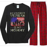 My Favorite Veteran Is My Mommy American Flag Veterans Day Long Sleeve Pajama Set