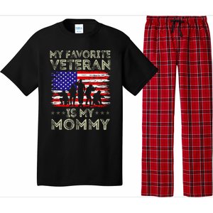 My Favorite Veteran Is My Mommy American Flag Veterans Day Pajama Set