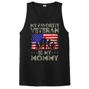 My Favorite Veteran Is My Mommy American Flag Veterans Day PosiCharge Competitor Tank