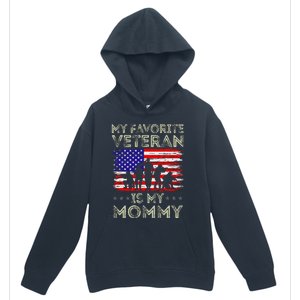 My Favorite Veteran Is My Mommy American Flag Veterans Day Urban Pullover Hoodie