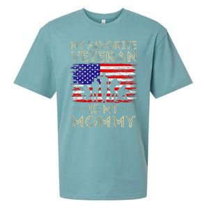 My Favorite Veteran Is My Mommy American Flag Veterans Day Sueded Cloud Jersey T-Shirt