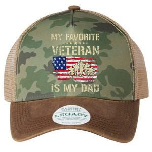 My Favorite Veteran Is My Dad Father Proud Fathers Day Legacy Tie Dye Trucker Hat