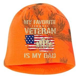 My Favorite Veteran Is My Dad Father Proud Fathers Day Kati - Camo Knit Beanie