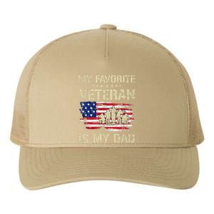 My Favorite Veteran Is My Dad Father Proud Fathers Day Yupoong Adult 5-Panel Trucker Hat