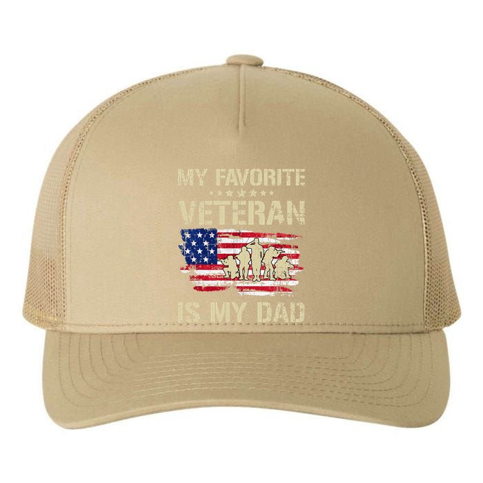 My Favorite Veteran Is My Dad Father Proud Fathers Day Yupoong Adult 5-Panel Trucker Hat