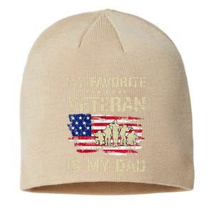 My Favorite Veteran Is My Dad Father Proud Fathers Day Sustainable Beanie