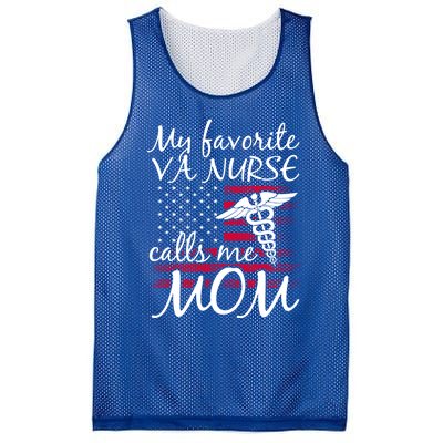 My Favorite Va Nurse Calls Me Mom Va Nurse Mom Gift Mesh Reversible Basketball Jersey Tank