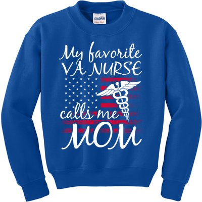 My Favorite Va Nurse Calls Me Mom Va Nurse Mom Gift Kids Sweatshirt