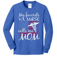 My Favorite Va Nurse Calls Me Mom Va Nurse Mom Gift Kids Long Sleeve Shirt