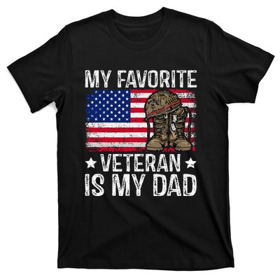 My Favorite Veteran Is My Dad Army Military Veterans Day Gift T-Shirt