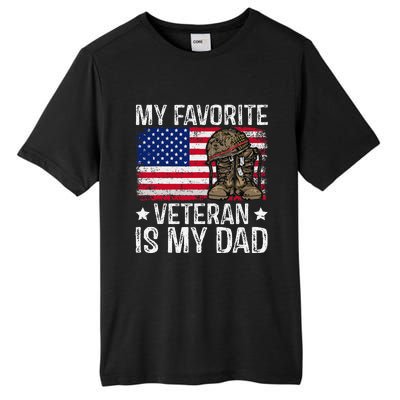 My Favorite Veteran Is My Dad Army Military Veterans Day Gift Tall Fusion ChromaSoft Performance T-Shirt