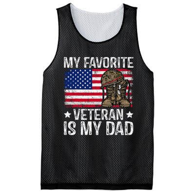 My Favorite Veteran Is My Dad Army Military Veterans Day Gift Mesh Reversible Basketball Jersey Tank