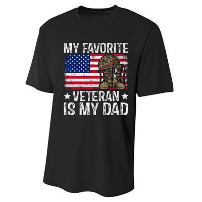 My Favorite Veteran Is My Dad Army Military Veterans Day Gift Performance Sprint T-Shirt