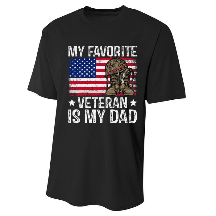 My Favorite Veteran Is My Dad Army Military Veterans Day Gift Performance Sprint T-Shirt