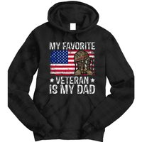 My Favorite Veteran Is My Dad Army Military Veterans Day Gift Tie Dye Hoodie