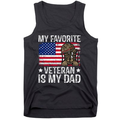 My Favorite Veteran Is My Dad Army Military Veterans Day Gift Tank Top