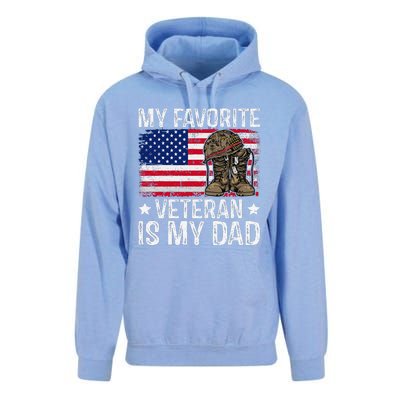 My Favorite Veteran Is My Dad Army Military Veterans Day Gift Unisex Surf Hoodie