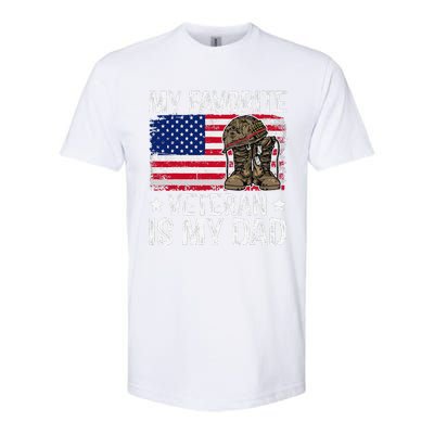 My Favorite Veteran Is My Dad Army Military Veterans Day Gift Softstyle® CVC T-Shirt