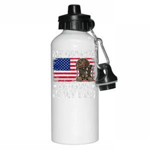 My Favorite Veteran Is My Dad Army Military Veterans Day Gift Aluminum Water Bottle