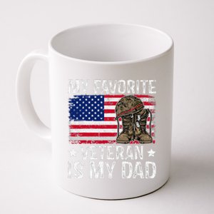 My Favorite Veteran Is My Dad Army Military Veterans Day Gift Coffee Mug