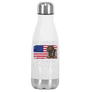 My Favorite Veteran Is My Dad Army Military Veterans Day Gift Stainless Steel Insulated Water Bottle