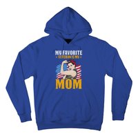 My Favorite Veteran Is My Mom Us Veteran Mom Gift Hoodie