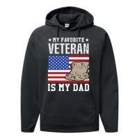 My Favorite Veteran Is My Dad Performance Fleece Hoodie