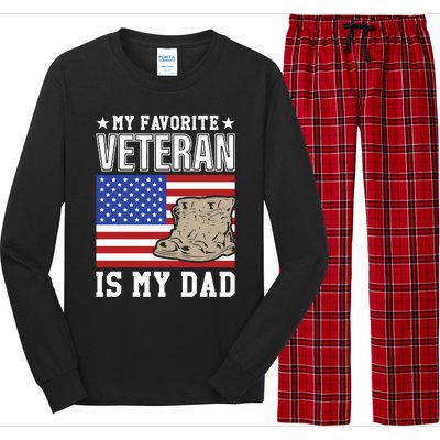 My Favorite Veteran Is My Dad Long Sleeve Pajama Set